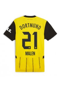 Borussia Dortmund Donyell Malen #21 Jalkapallovaatteet Kotipaita 2024-25 Lyhythihainen